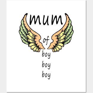 mum of boys Posters and Art